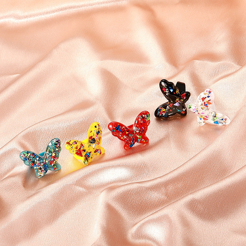 Acrylic Butterfly Resin Ring and Retro Animal Bracelet Set for Women