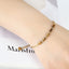 Ins Style Geometric 18k Gold Plated Stainless Steel Bracelet with Natural Stone Beads