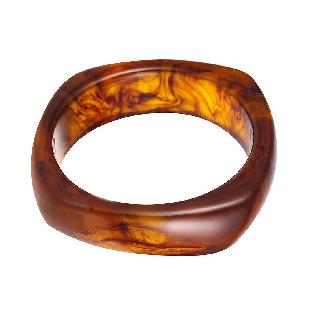 Ins Style Geometric Resin Bangle Bracelet