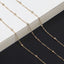 Fashion Simple Gold Water Wave Beaded Eyeglasses Chain