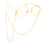 Fashion Simple Gold Water Wave Beaded Eyeglasses Chain