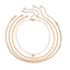 Iron Copper Plated Layered Snake Chain Necklace with Rhinestone Pendant