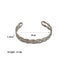 Japanese Geometric Alloy Multi-layer Vintage Bangle Bracelet