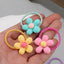 Children's Cartoon Flower Hair Tie Set - Heart Shaped Elastic Rubber Bands