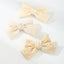 Children's Floral Bow Hair Clip Set - Colorful Fabric & Simple Style