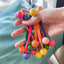 Children's Colorful Acrylic Hair Tie Set - Candy Color & Round Ball Design