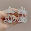 Children's Geometric Pearl Alloy Crown Hair Comb