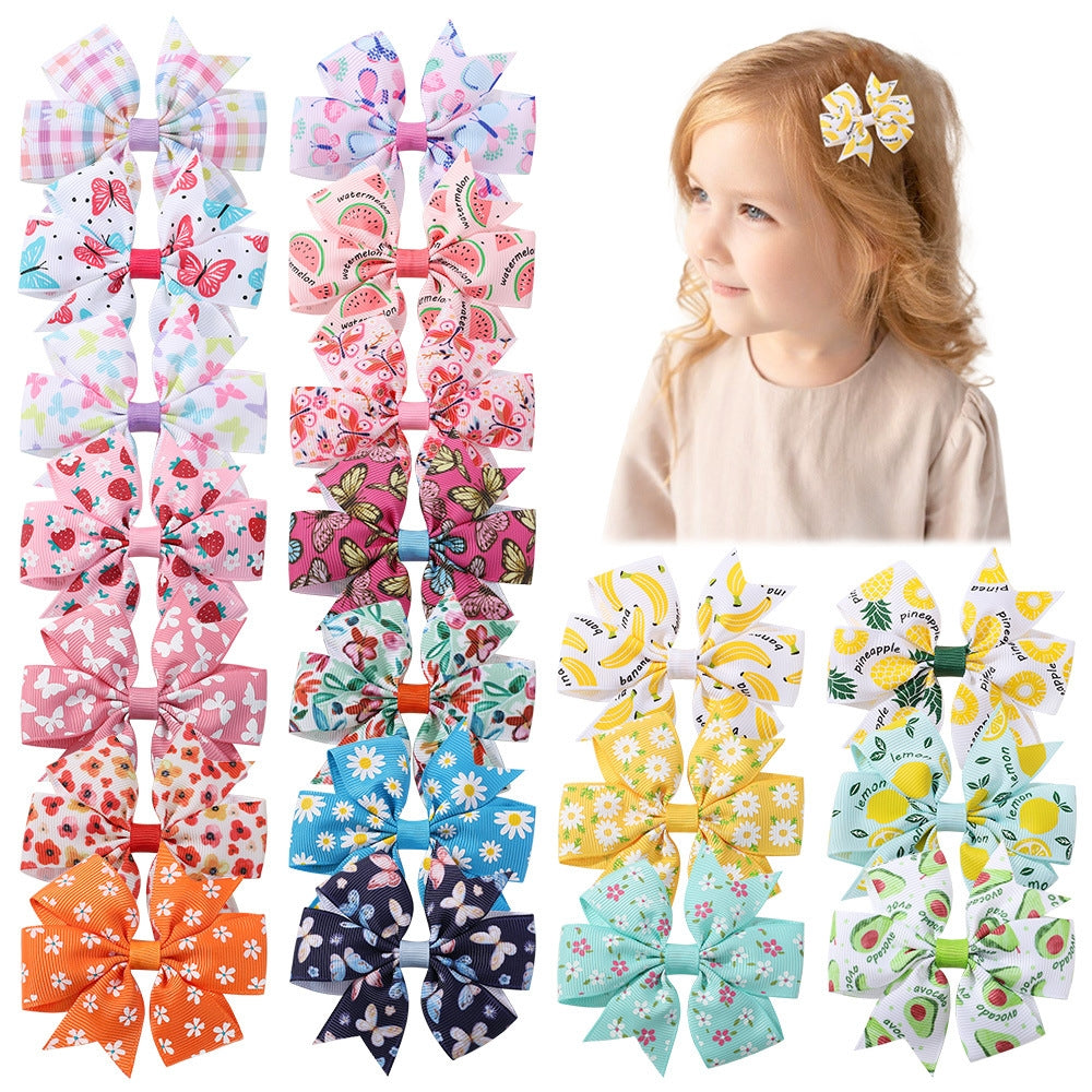 Children's Daisy Sunflower Bow Hair Clip - 20 Color Options