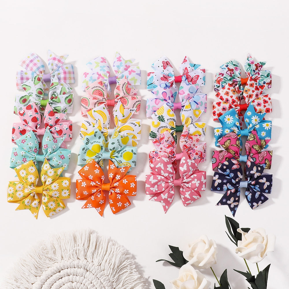 Children's Daisy Sunflower Bow Hair Clip - 20 Color Options