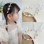 Kid's Romantic Rose Pearl Satin Hairband 2023 Trendy Sweet Floral Headband