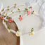 Kid's Romantic Rose Pearl Satin Hairband 2023 Trendy Sweet Floral Headband