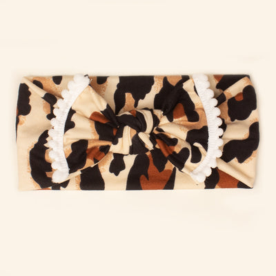 Kid's Bow Knot Leopard Print Hair Band - Creative Polyester Headband for Autumn and Winter