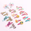 Children's Ice Cream Heart & Unicorn Bow Sequin Glitter Hair Clips Set