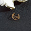 Korean Minimalist Metal Wave C-shaped Twist Ear Cuff Earrings