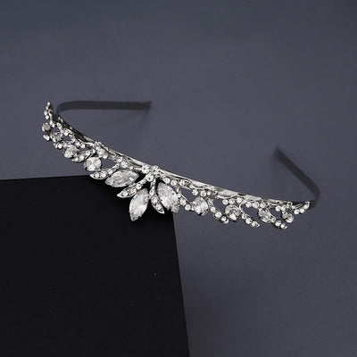 Korean Bridal Wedding Accessories Zircon Crown Headband for Party Dress