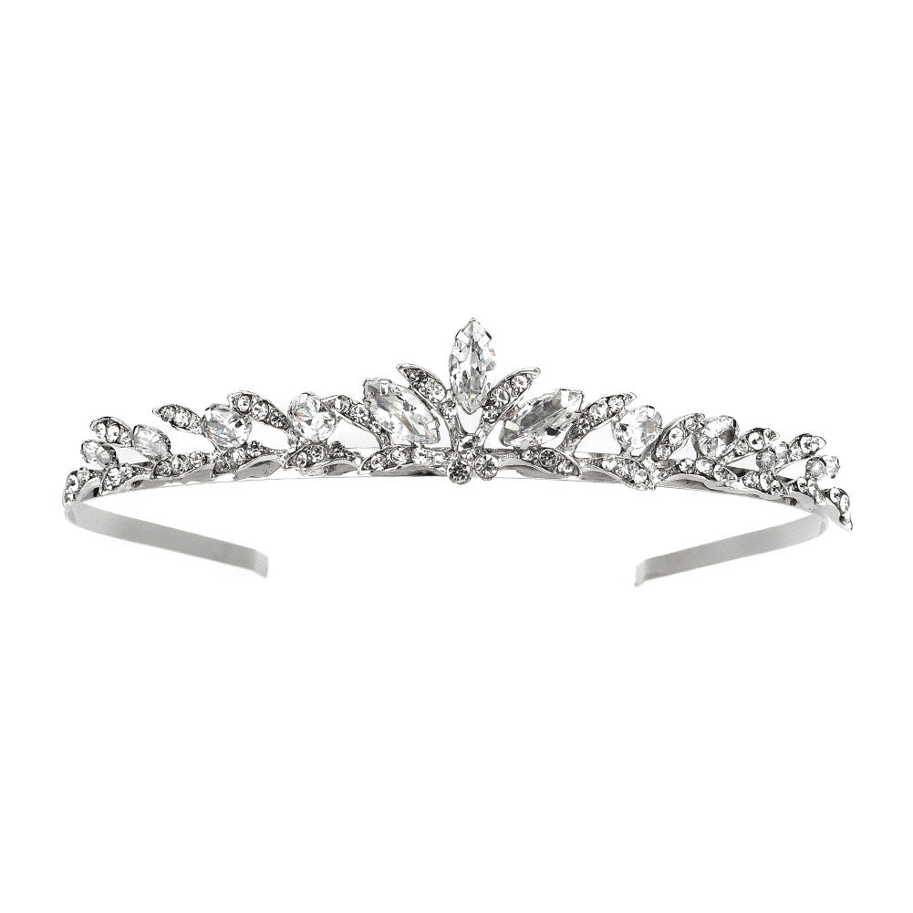 Korean Bridal Wedding Accessories Zircon Crown Headband for Party Dress