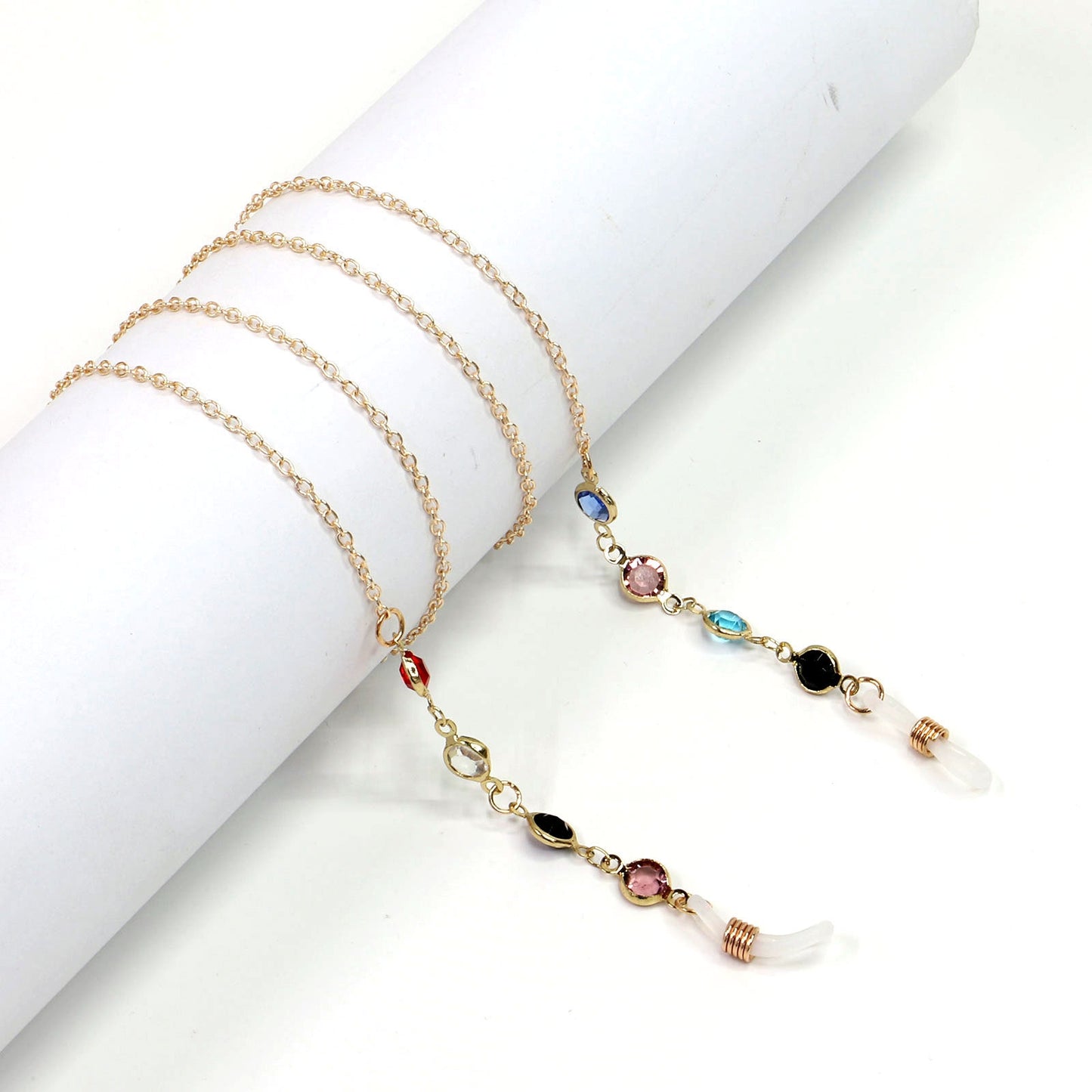 Korean Color Diamond Sunglasses & Myopia Glasses Chain - College Style Eyewear Rope