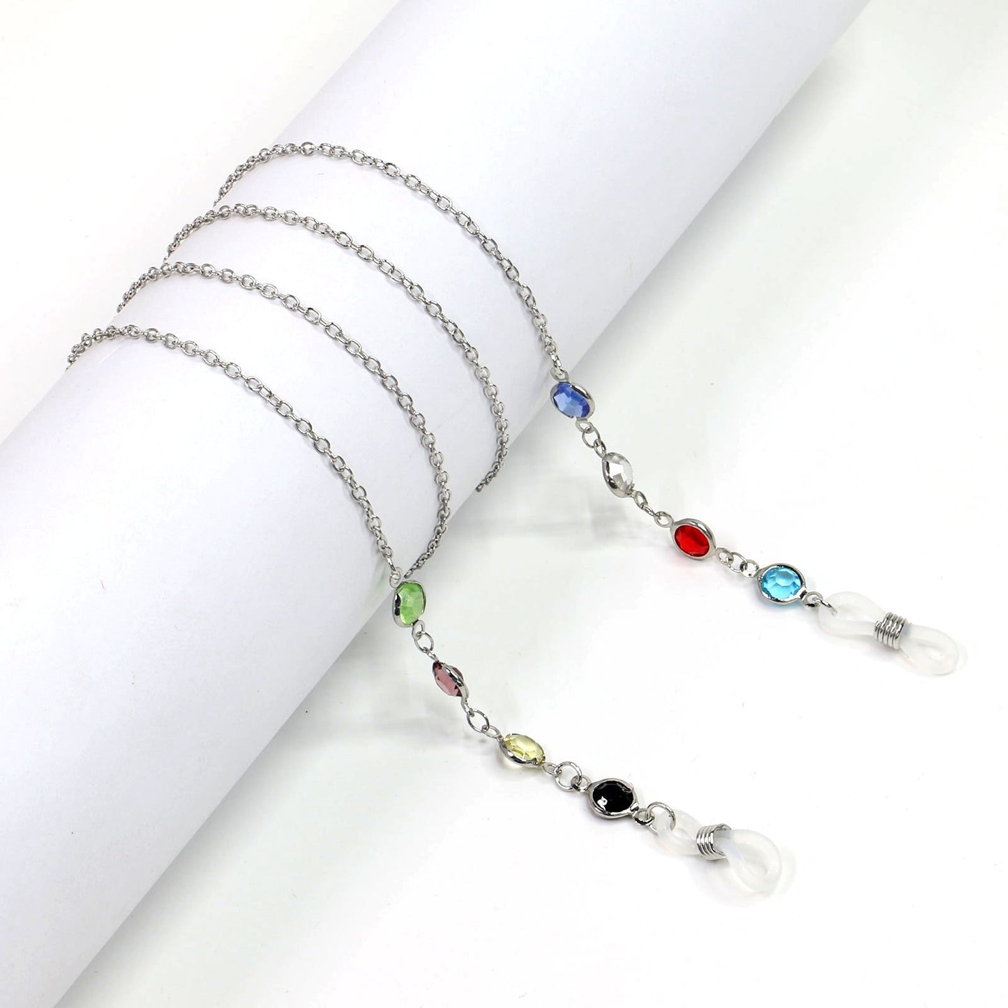 Korean Color Diamond Sunglasses & Myopia Glasses Chain - College Style Eyewear Rope