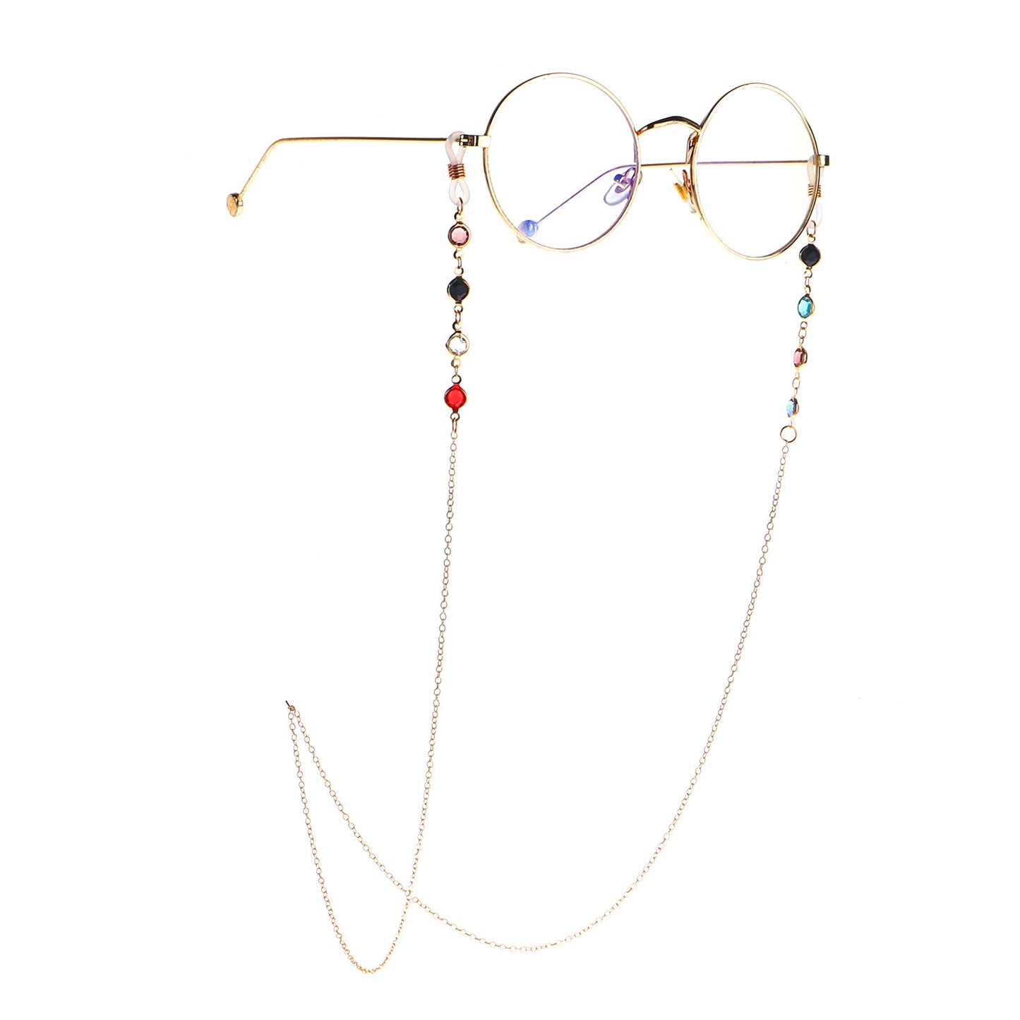 Korean Color Diamond Sunglasses & Myopia Glasses Chain - College Style Eyewear Rope