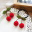 Korean Cute Cherry Hair Ring and Hair Clip Set for Kids