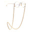 Korean Fashion Simple Gold Peach Heart Pearl Glasses Chain