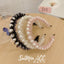 Korean Style Mesh Sequin Pearl Headband Hair Accessory