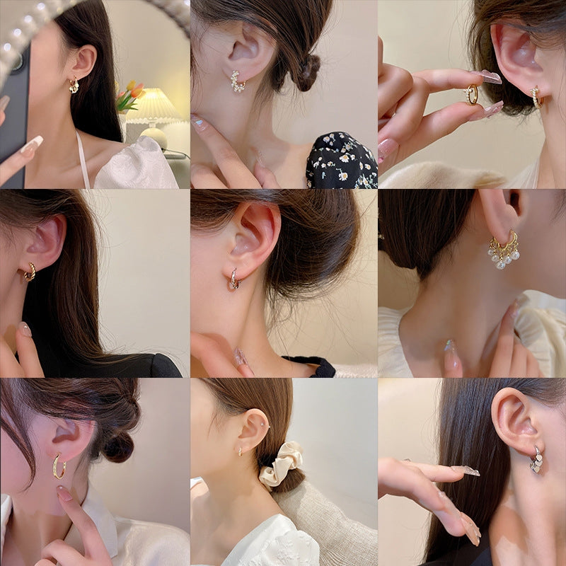 Korean Fashion Minimalist Luxury Ear Clip Trendy Graceful Earrings