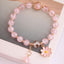 Korean Simple Daisy Pendant Crystal Bead Bracelet for Women