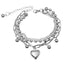 Korean Stainless Steel Love Heart Pendant Rabbit Charm Bracelet