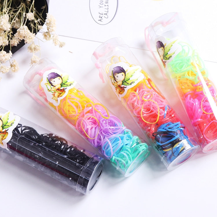 Korean Style Hair Accessories Set: Disposable Rubber Bands & Scrunchies for Kids