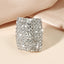 Korean Style Rhinestone Teardrop Adjustable Open Ring for Women