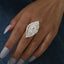 Korean Style Rhinestone Teardrop Adjustable Open Ring for Women