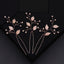 Korean Simple Bridal Alloy Leaf Pearl Handmade Hairpin