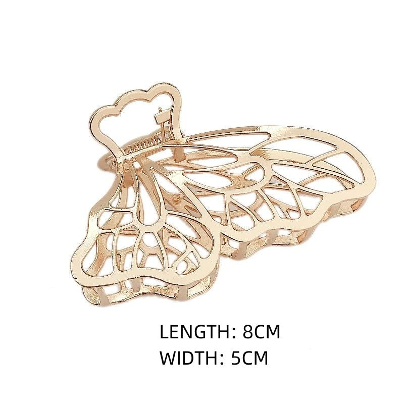 Korean Simple Large Metal Butterfly Hair Clip for Women - New Fashion Hair Accessory