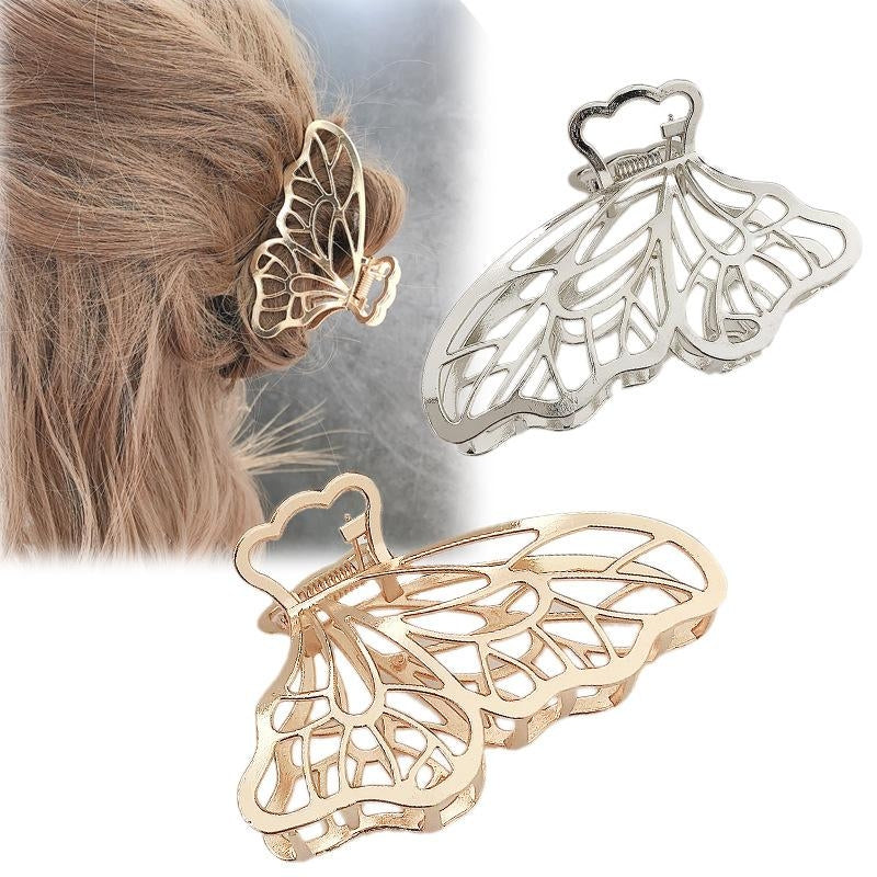 Korean Simple Large Metal Butterfly Hair Clip for Women - New Fashion Hair Accessory