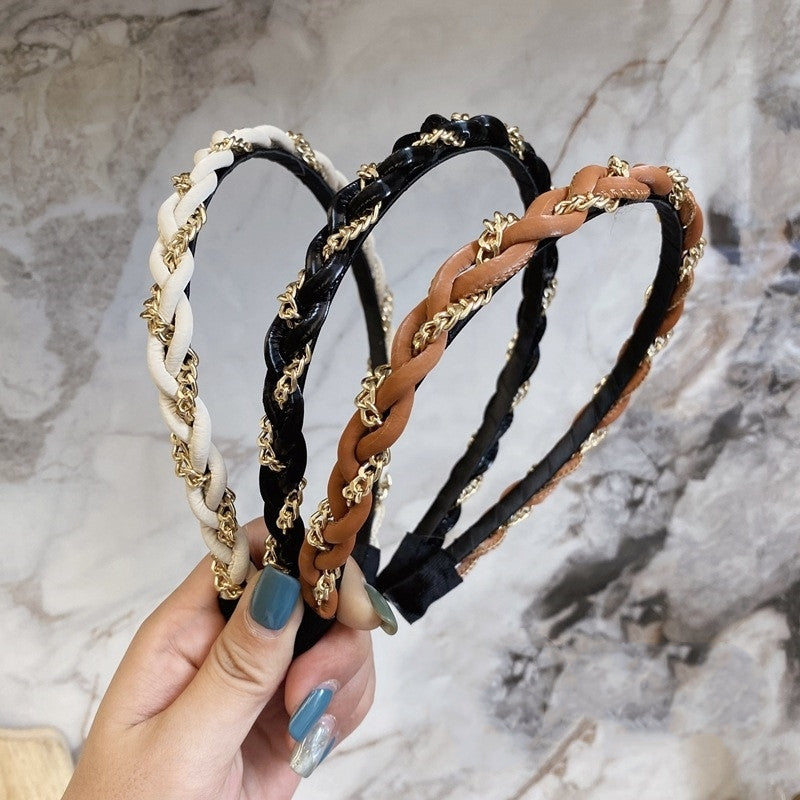 Korean Alloy Chain Braided Headband