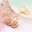 Korean Style Rhinestone Cherry Alloy Keychain Pendant