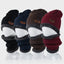 Korean Knitted Scarf and Hat Set - Autumn Winter Warm Velvet Woolen Ensemble