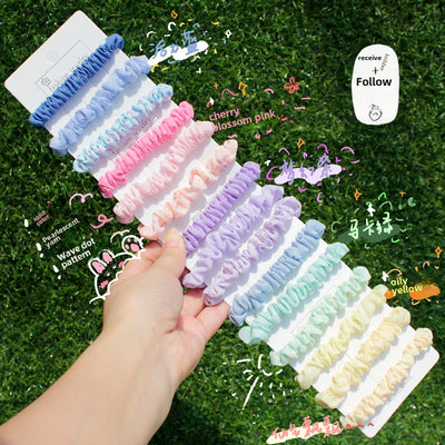 Korean Sweet Elastic Hair Band Set - Ins Style Rubber Bands for Girls