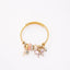 Women's Gold Stainless Steel Crystal Cuff Bracelet with Butterfly Tassel Charm