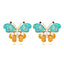 Butterfly Enamel Pearl Alloy Stud Earrings for Women