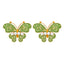 Butterfly Enamel Pearl Alloy Stud Earrings for Women