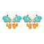 Butterfly Enamel Pearl Alloy Stud Earrings for Women