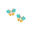 Butterfly Enamel Pearl Alloy Stud Earrings for Women