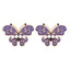 Butterfly Enamel Pearl Alloy Stud Earrings for Women