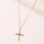 Elegant Enamel Cross Pendant Necklace for Women