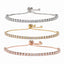 Geometric Copper Zircon Adjustable Bangle Bracelet for Women