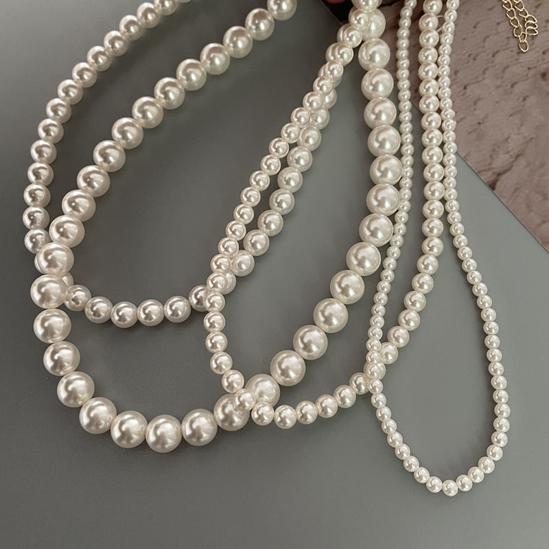 Geometric Shell Pearl Necklace for Women - Minimalist Fashion Clavicle Chain