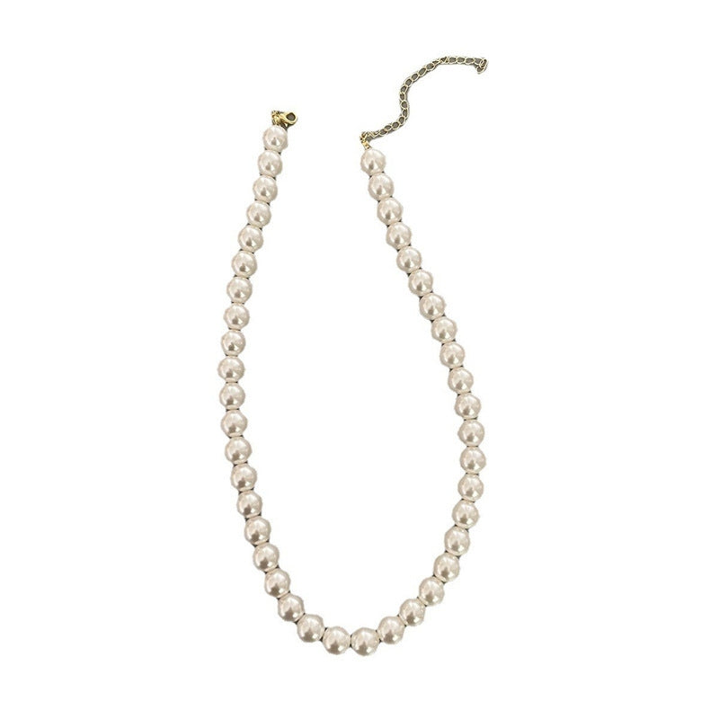 Geometric Shell Pearl Necklace for Women - Minimalist Fashion Clavicle Chain