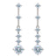 Geometric Sterling Silver Moissanite Tassel Drop Earrings for Women